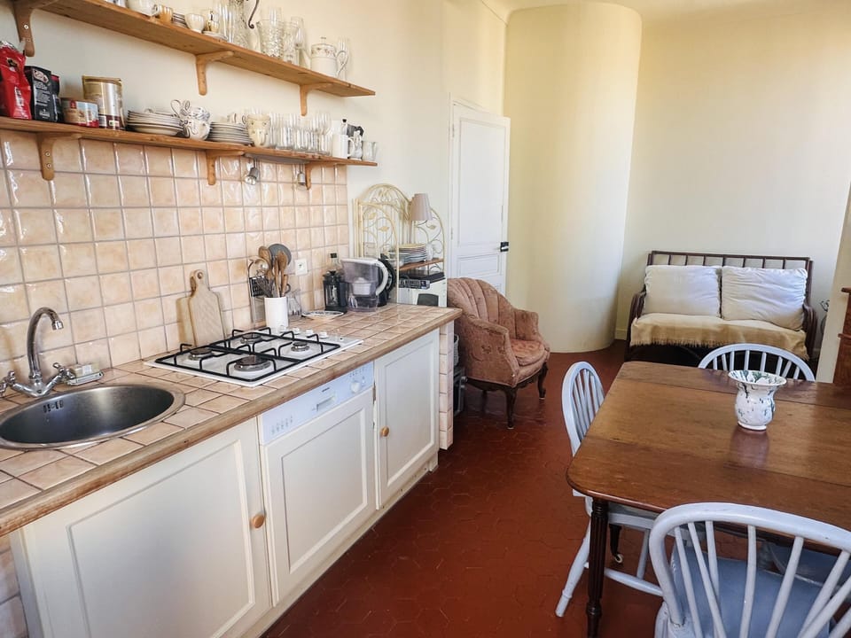 Kitchen and living area