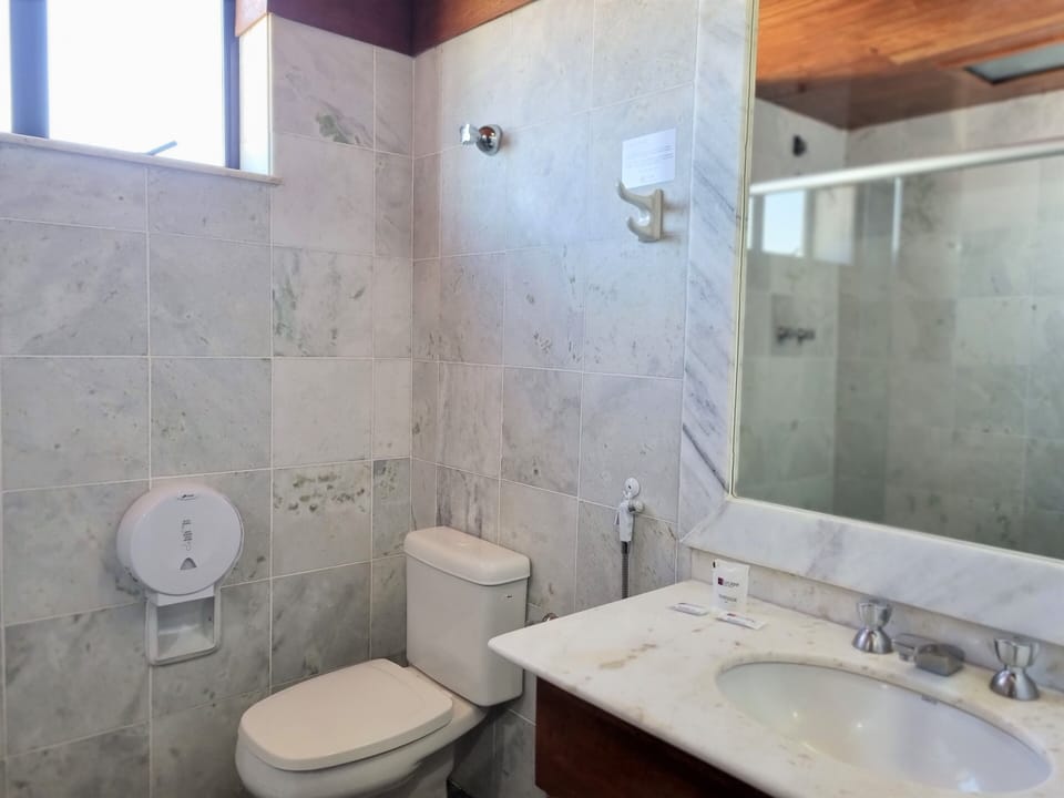 Standard Room, 1 Double Bed | Bathroom | Hair dryer, soap, shampoo, toilet paper