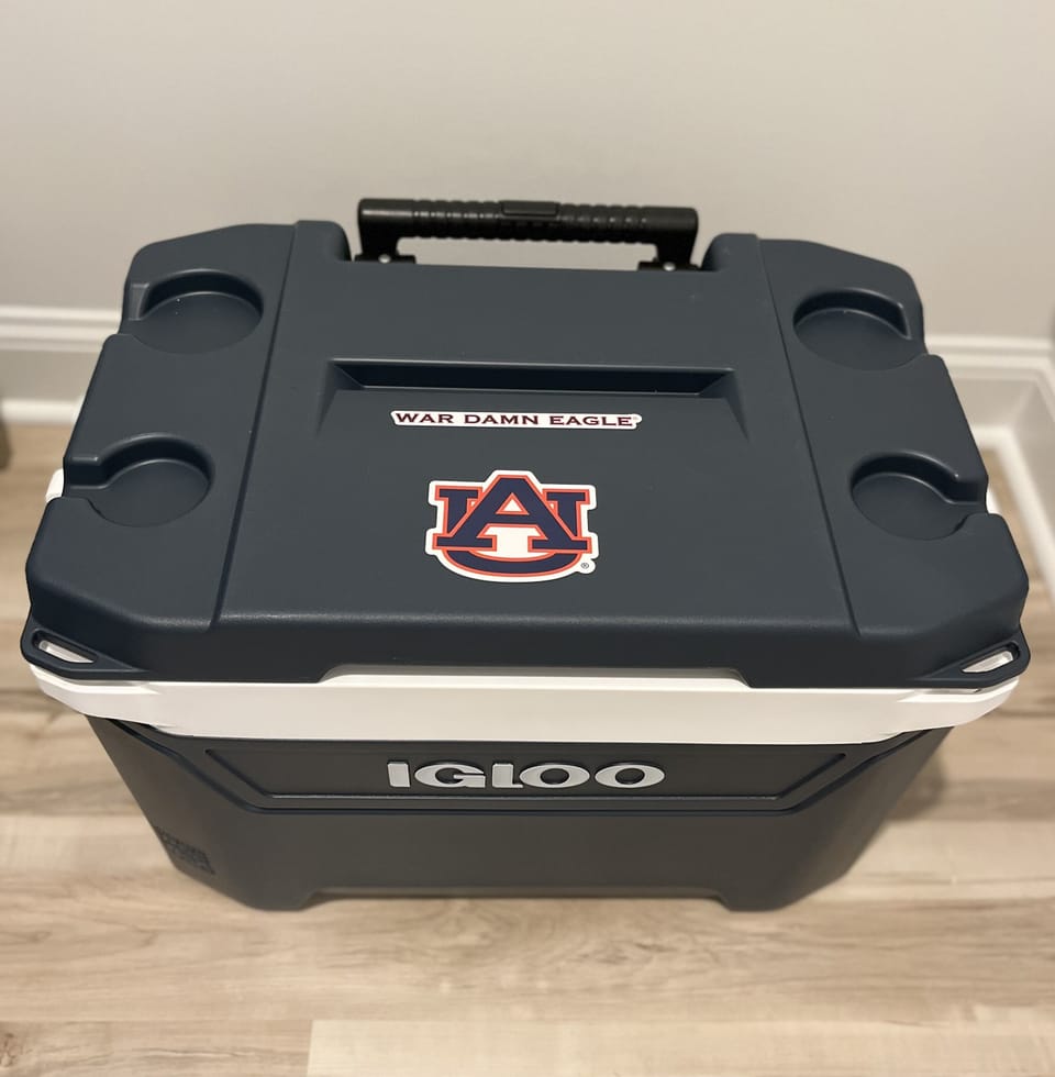 Take our cooler to the game. (60 cans)