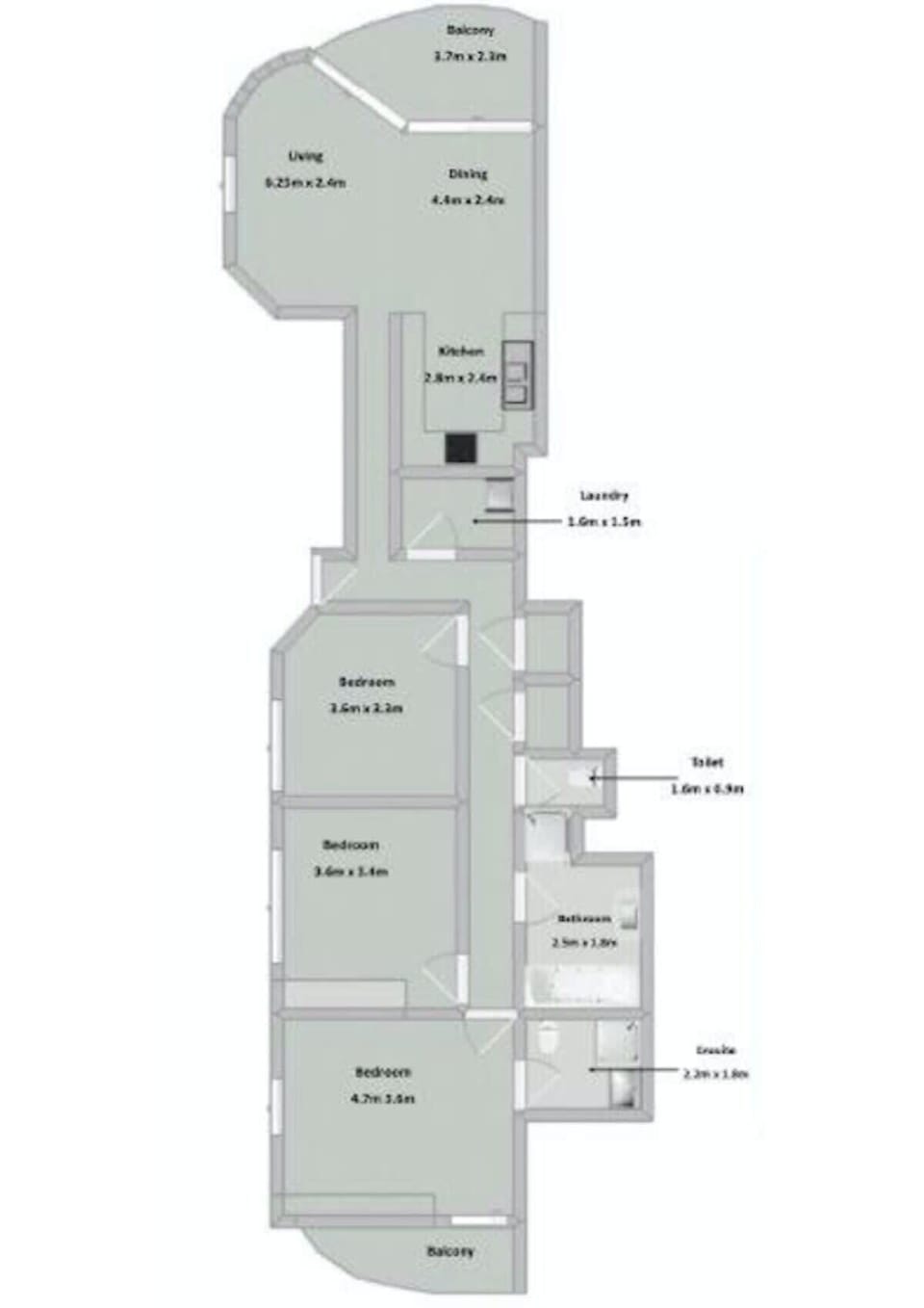 La Ronde One - Yamba beach front accommodation - Floor Plan