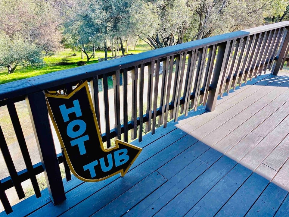 Direct access to the patio and hot tub from the balcony