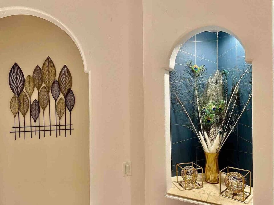 Peacock themed decor