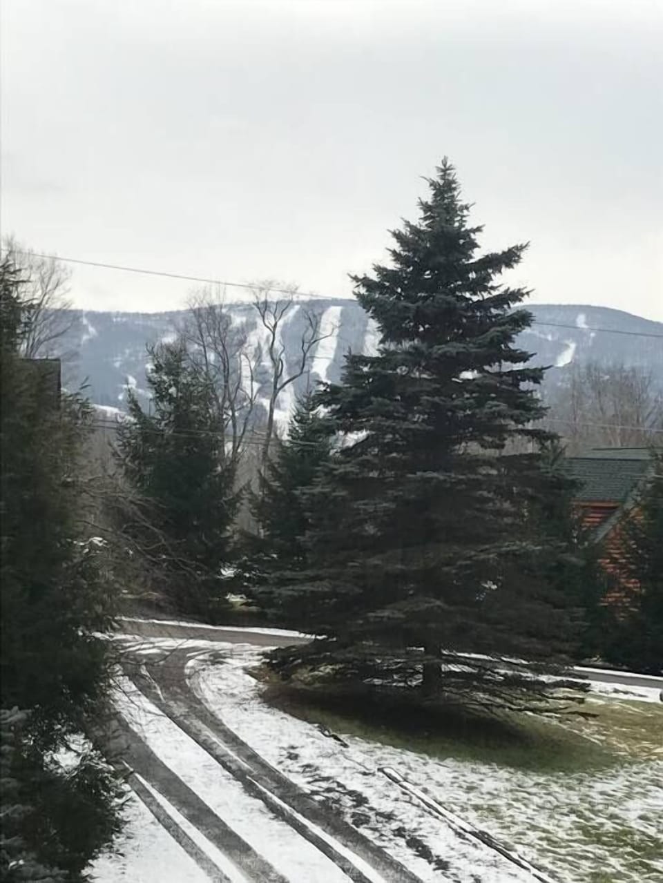Mountain view from Deck in Winter