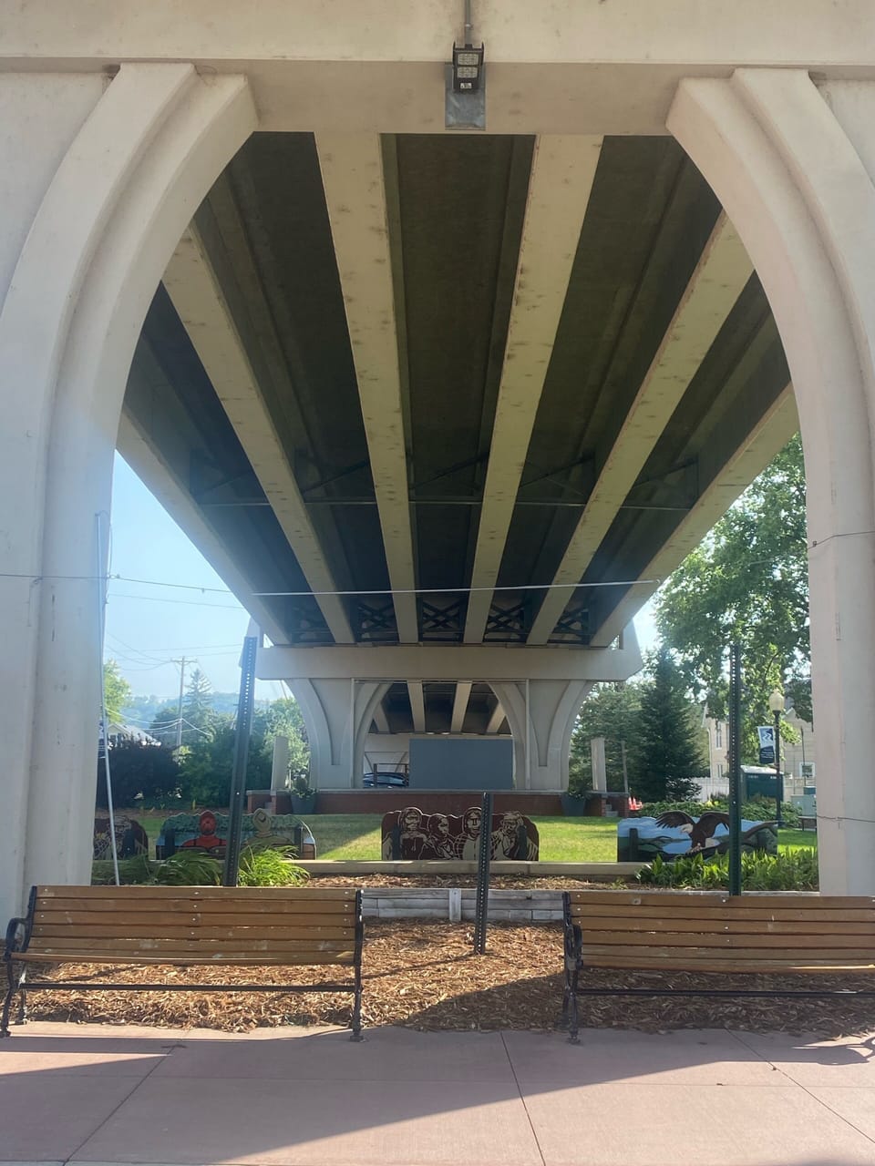 Live music on Friday nights, under the bridge. Summer months only. 