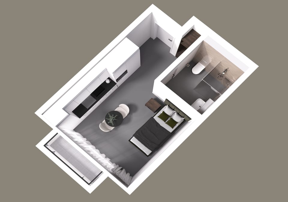 Basic Apartment | Premium bedding, in-room safe, desk, laptop workspace