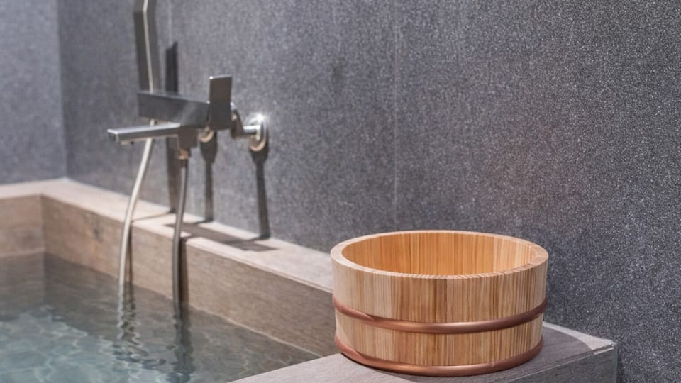 Japanese-style Suite, Non Smoking, Mountain View | Bathroom | Hair dryer, bathrobes, slippers, towels