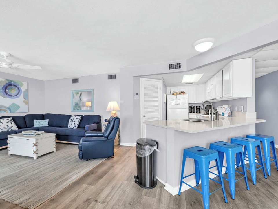 Kitchen to living room view