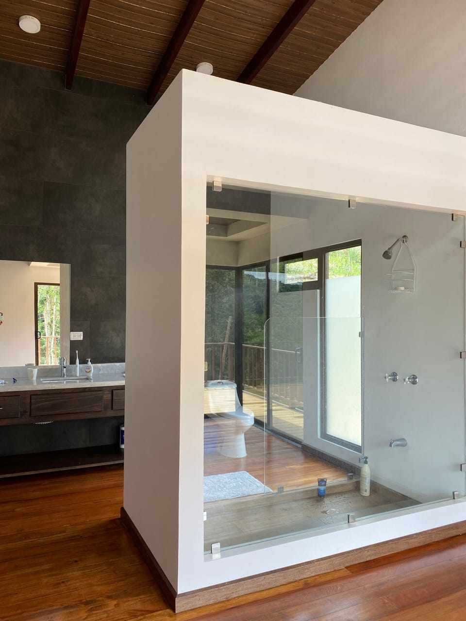 Premium Room | Bathroom | Shower, rainfall showerhead, hair dryer, towels