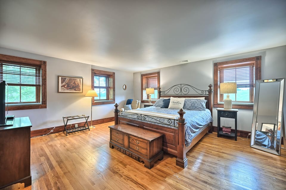 Primary bedroom with king bed