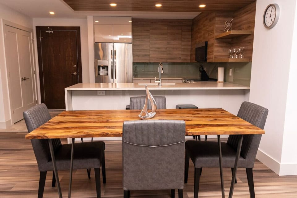 Whether you`re enjoying takeout or a homemade meal, the dining area offers a cozy and inviting space for any occasion.