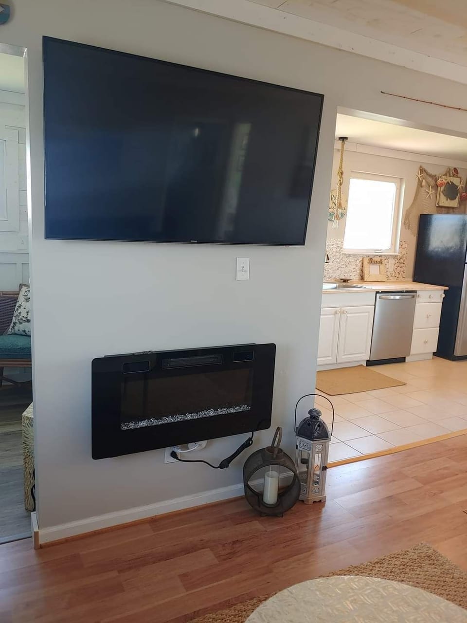 Smart TV & Electric Fireplace