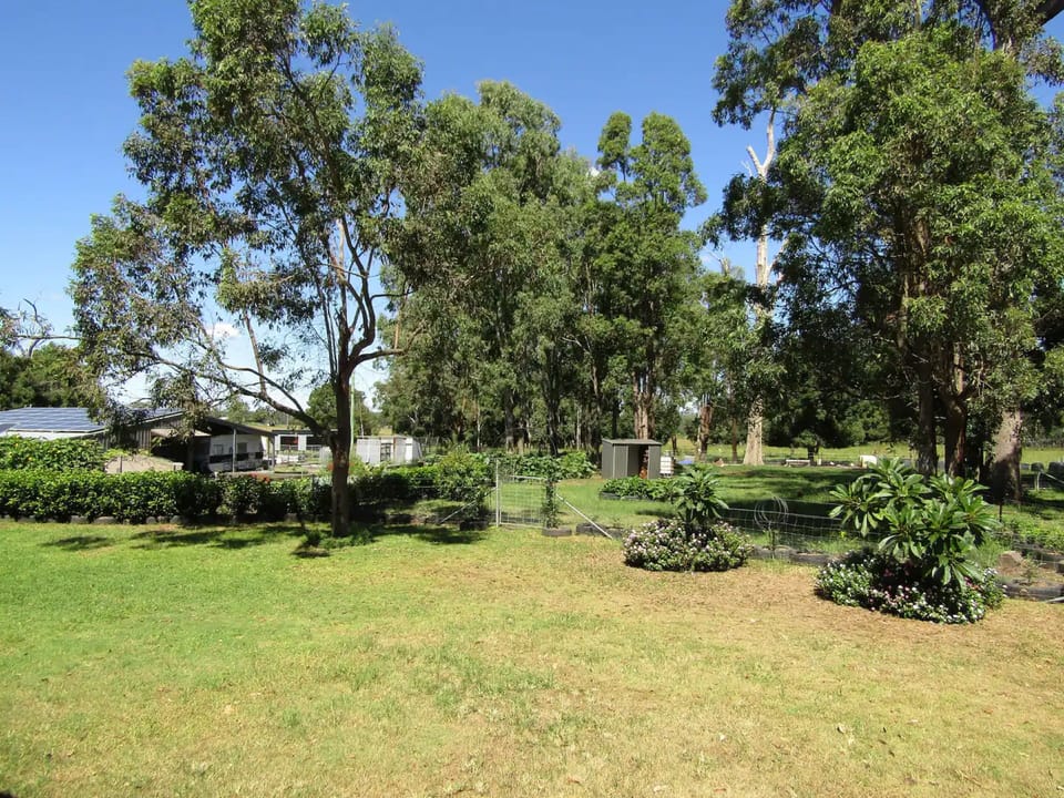 The veiw from the deck. Beautiful gardens and nature to enjoy. 