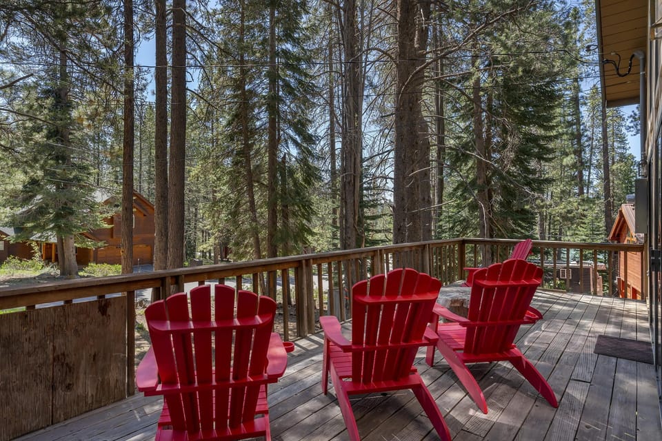 Enjoy coffee on the quiet deck
