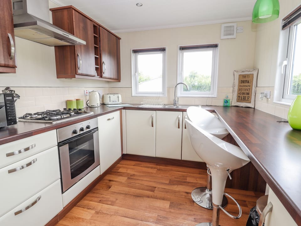 Fridge, dishwasher, electric kettle, toaster