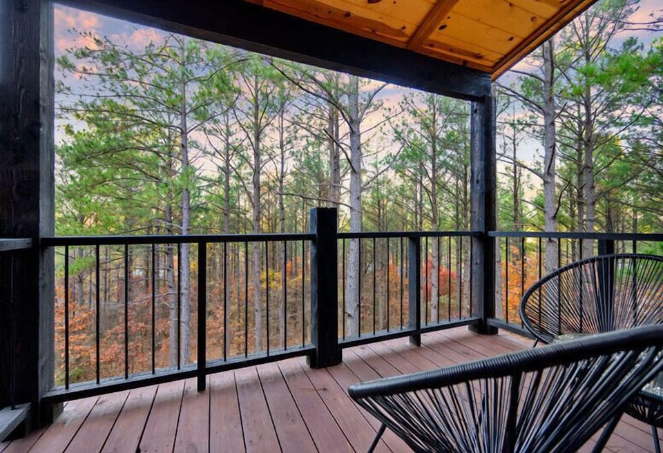 Rustic Treehouse Cabin - Interior Balconies