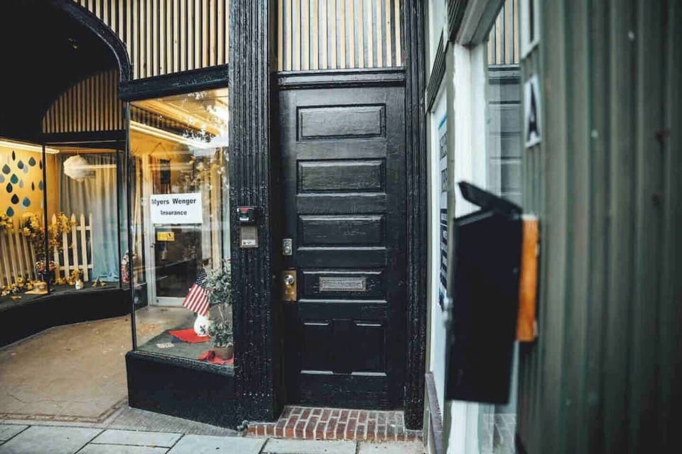Door to access building