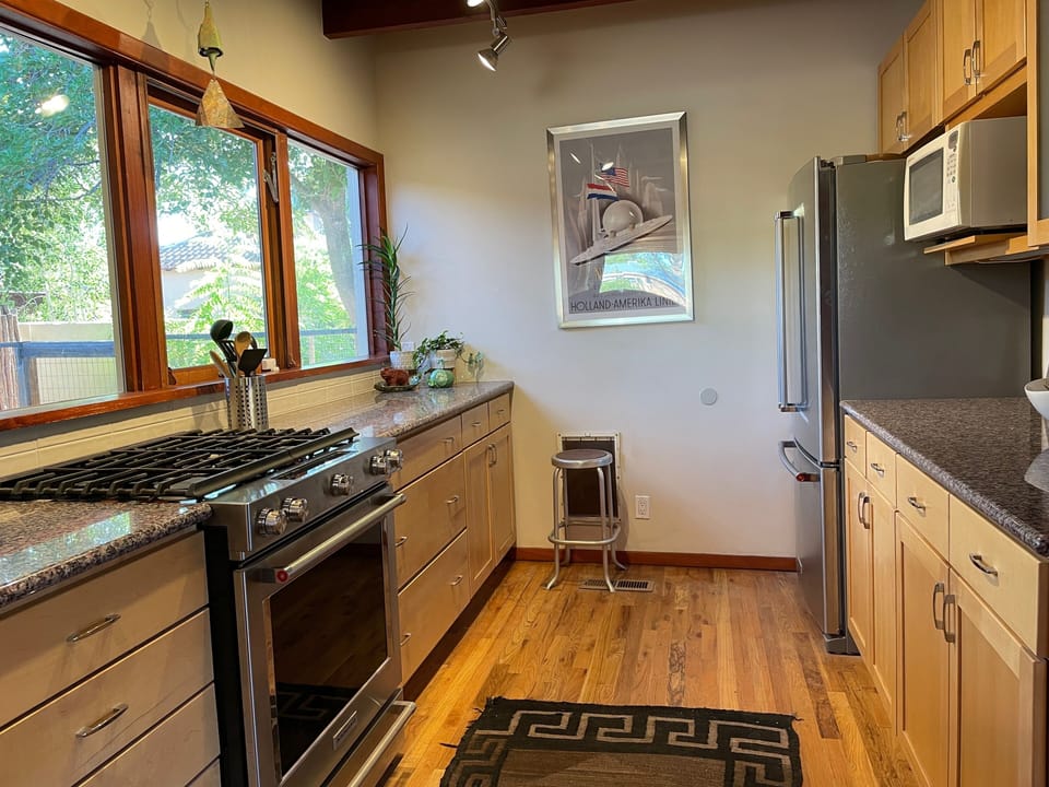 Kitchen with Kitchen Aid gas range