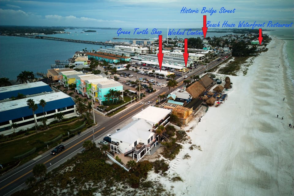 Our building in relation to several hot spots a little south on the island