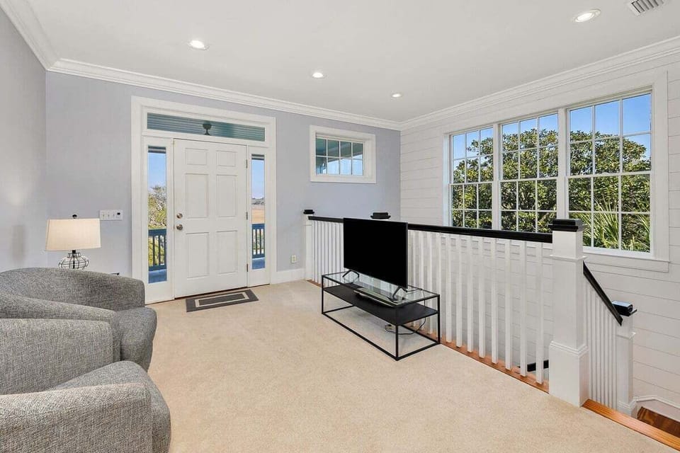 Seating area with TV