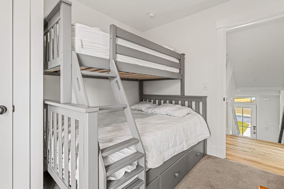 Bunk Bedroom with Deck Access on Second Level