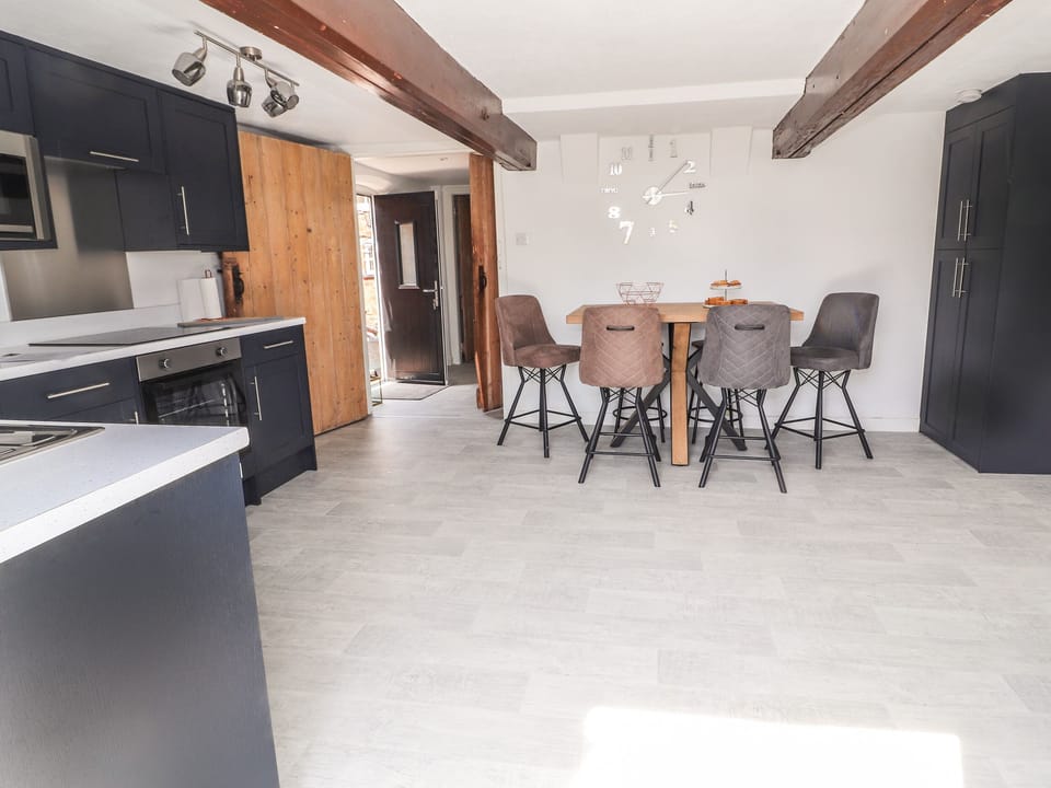 Fridge, dishwasher, electric kettle, toaster