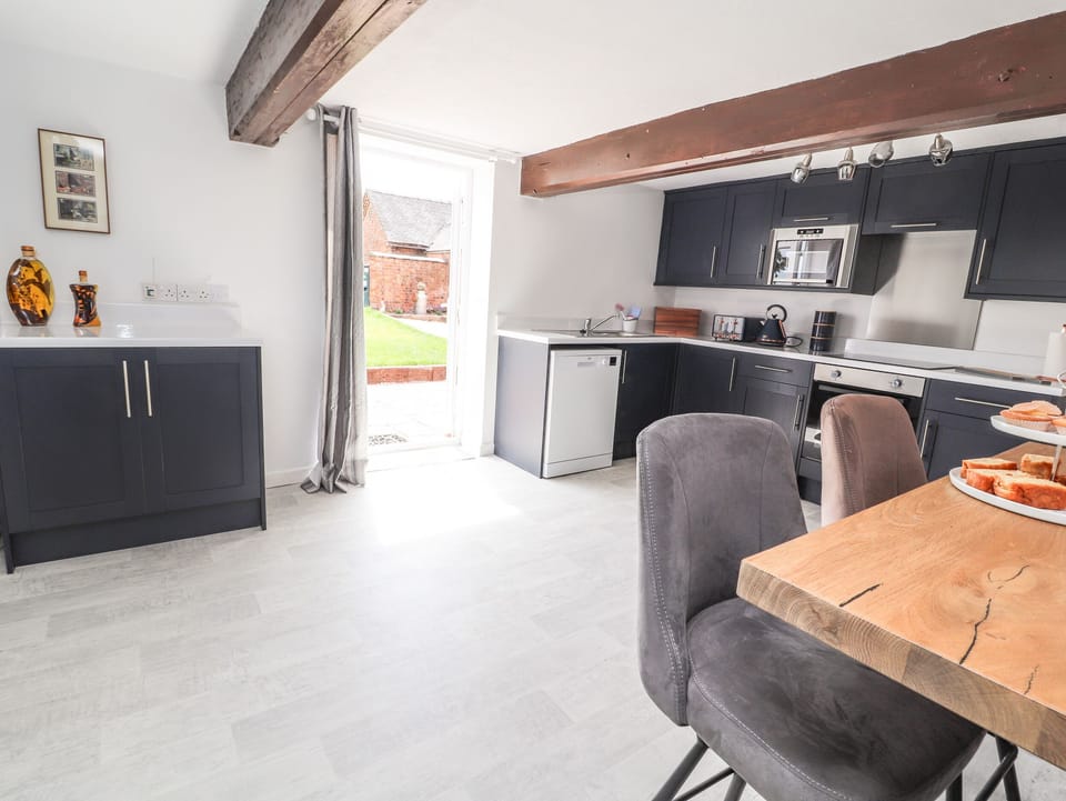 Fridge, dishwasher, electric kettle, toaster