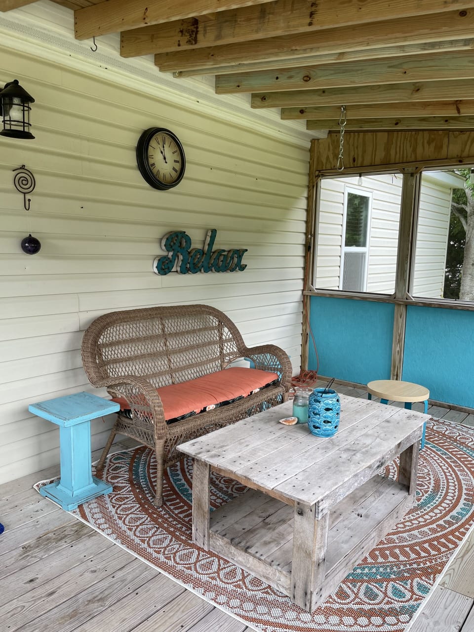 Screened back porch good for early morning coffee time, and evening family time 