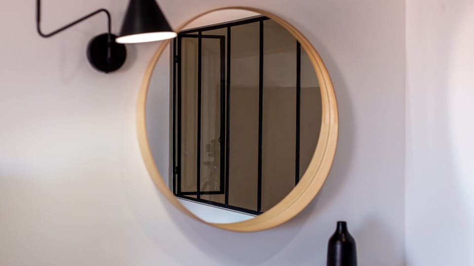 Ample storage space is provided in the bedroom.
