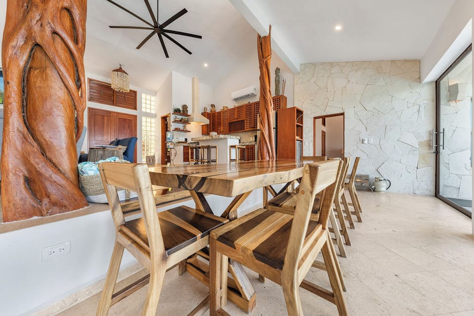 A natural interior and locally sourced wood accents offer a peaceful setting.