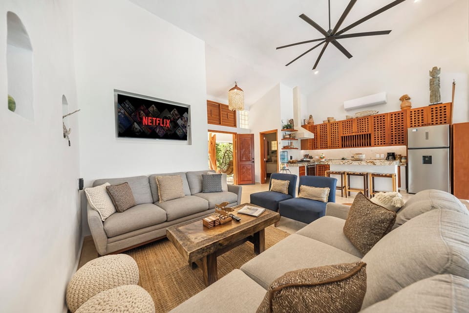 Comfy area to play games or watch television.