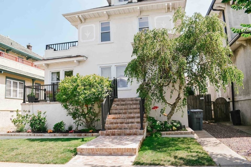 The apartment is the second story with balcony (private entrance to apt)