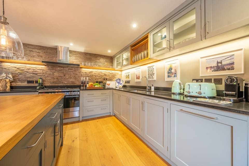 Ground floor: The stylish modern kitchen is very well-equipped