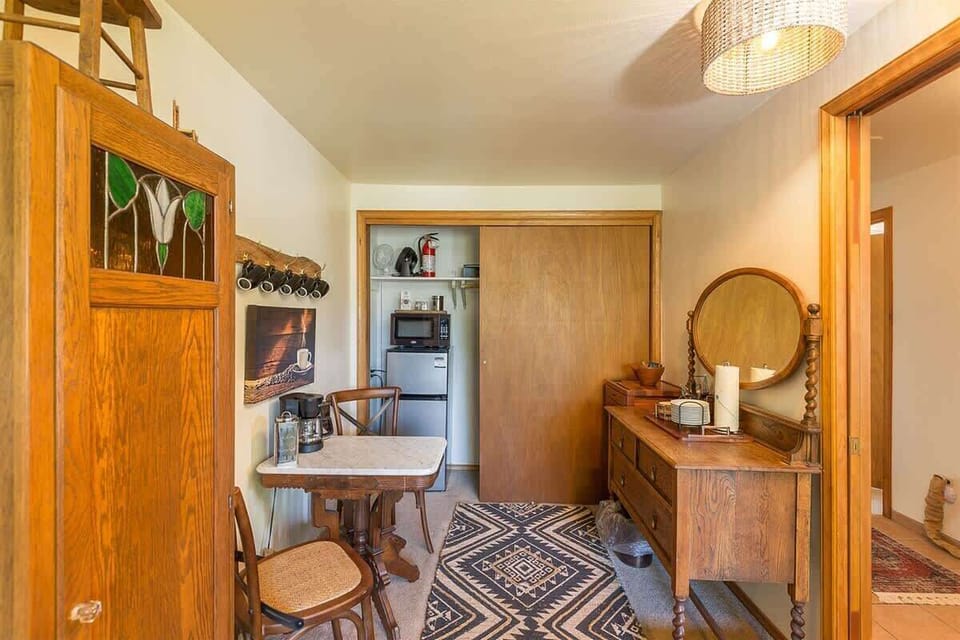 Coffee corner in the bedroom