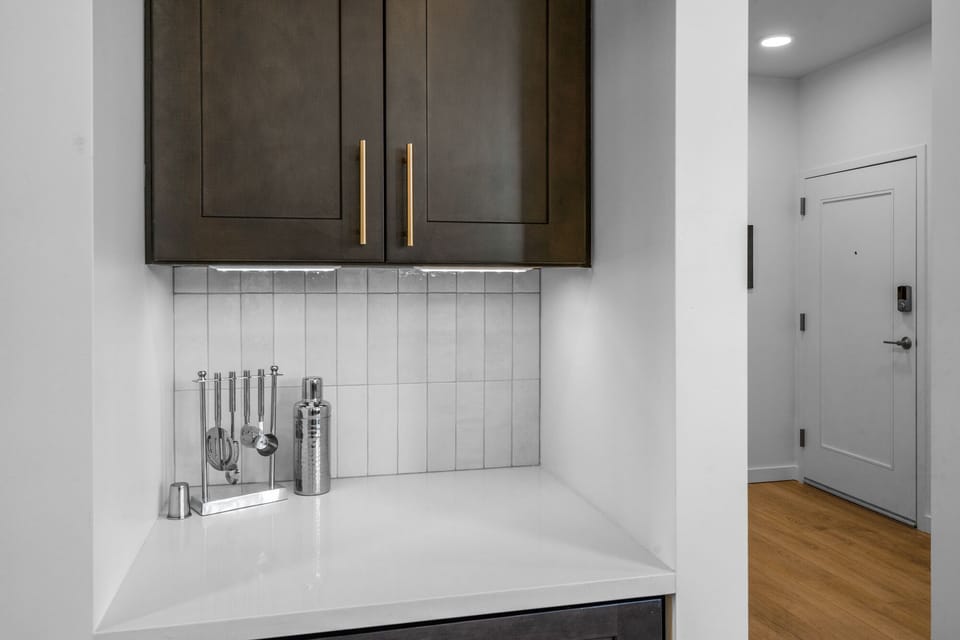 Small bar area in the kitchen.