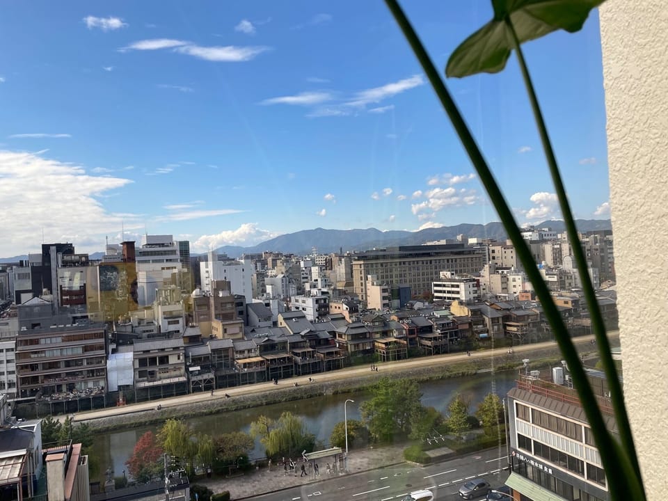 Kamogawa seen from the window