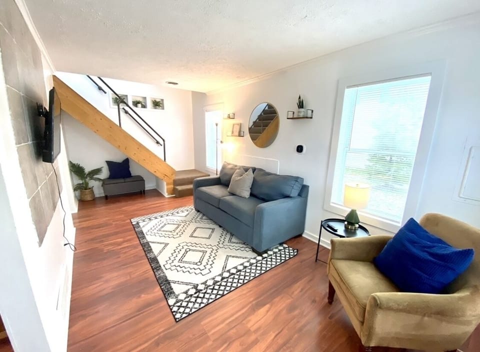 Full size sleeper couch and a Roku Tv