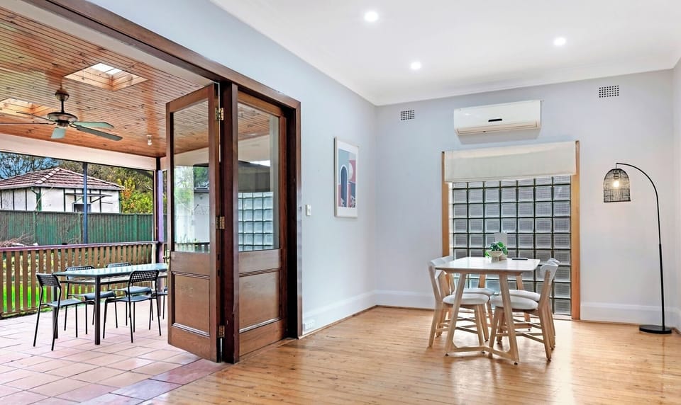 Open-plan living area with natural light