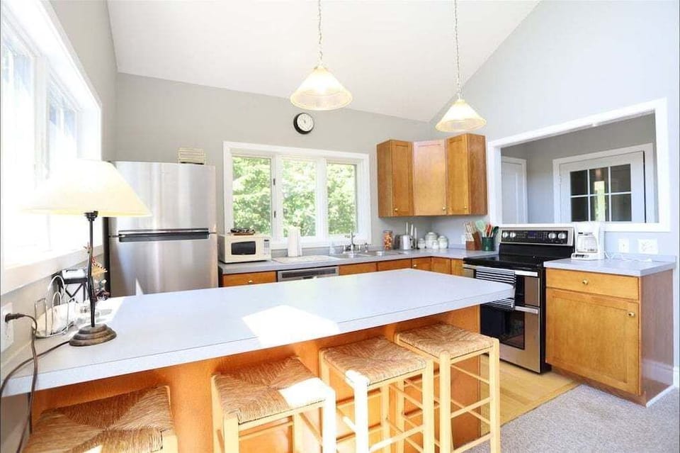 Kitchen with Mountain Views at Waterville Estates Home