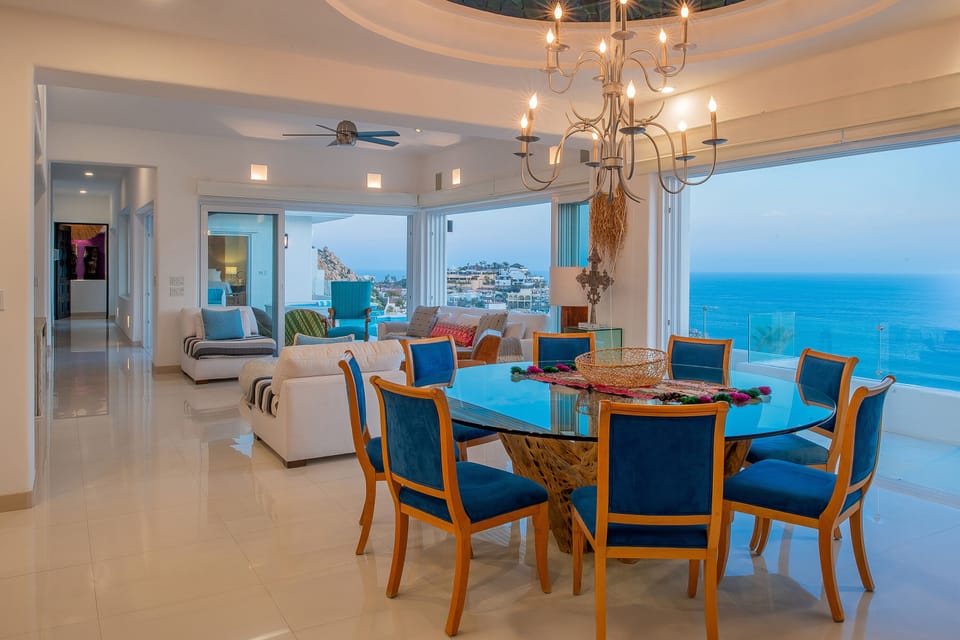 Dining area with outstanding ocean views