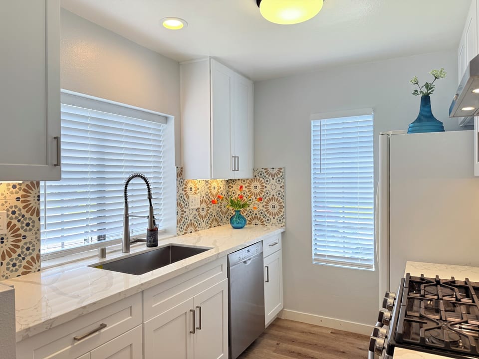 Fully remodeled modern kitchen featuring sleek finishes and everything you need 
