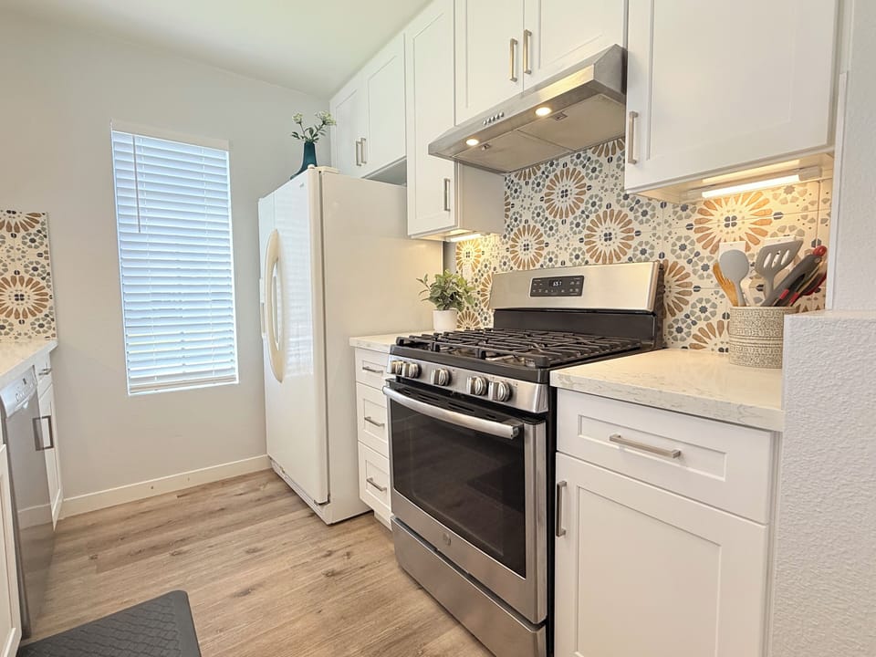 Fully remodeled modern kitchen featuring sleek finishes and everything you need 