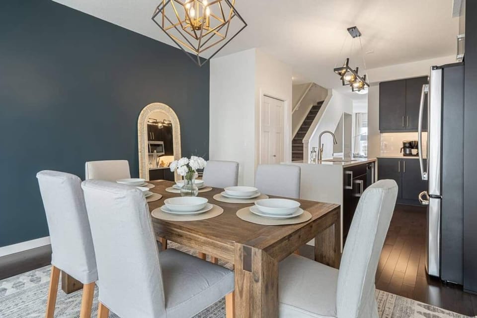 Large dining space, perfect for sharing meals and making memories. 