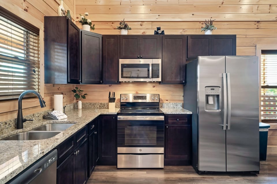 Fully stocked kitchen