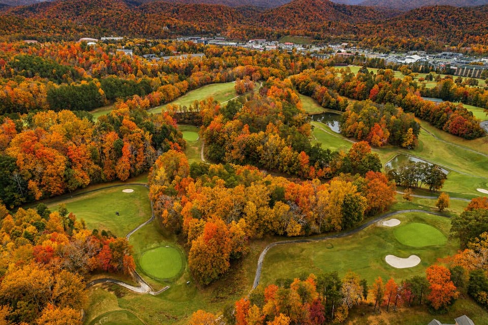 Gatlinburg golf course: a 5 minute drive across the Parkway