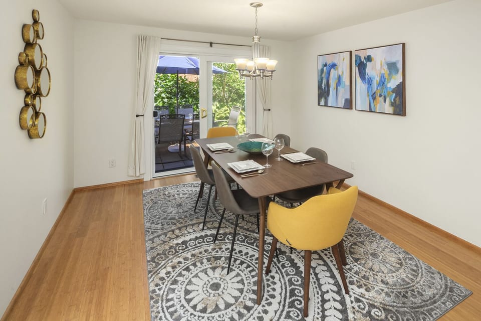 Enjoy a high-class dining experience at home at this 6-person table.