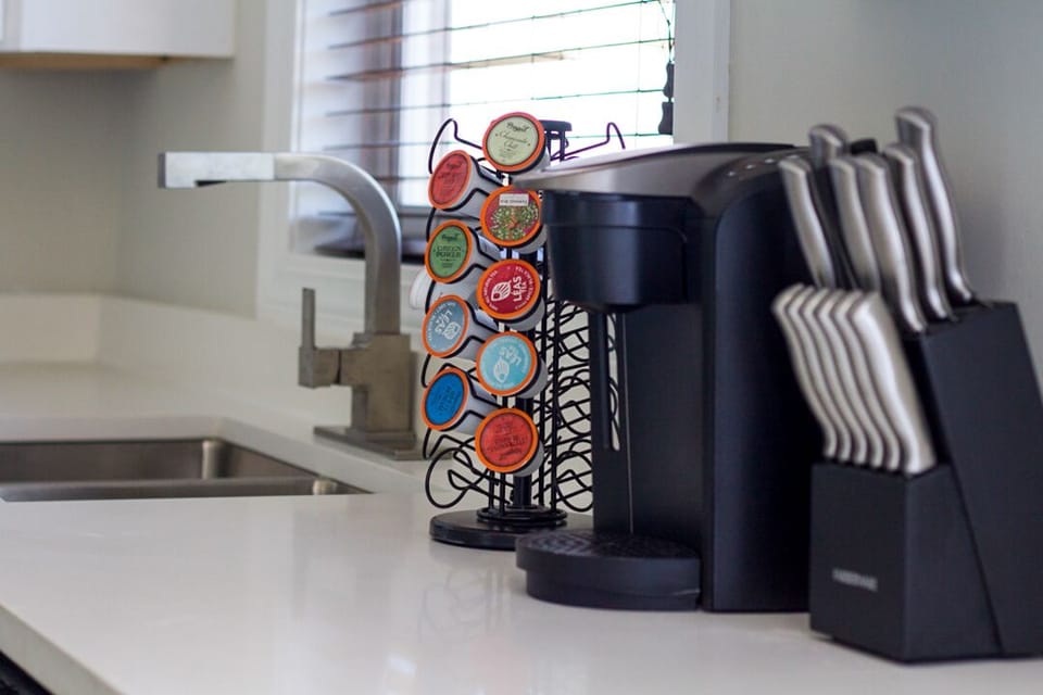 Keurig coffee and tea for guests.