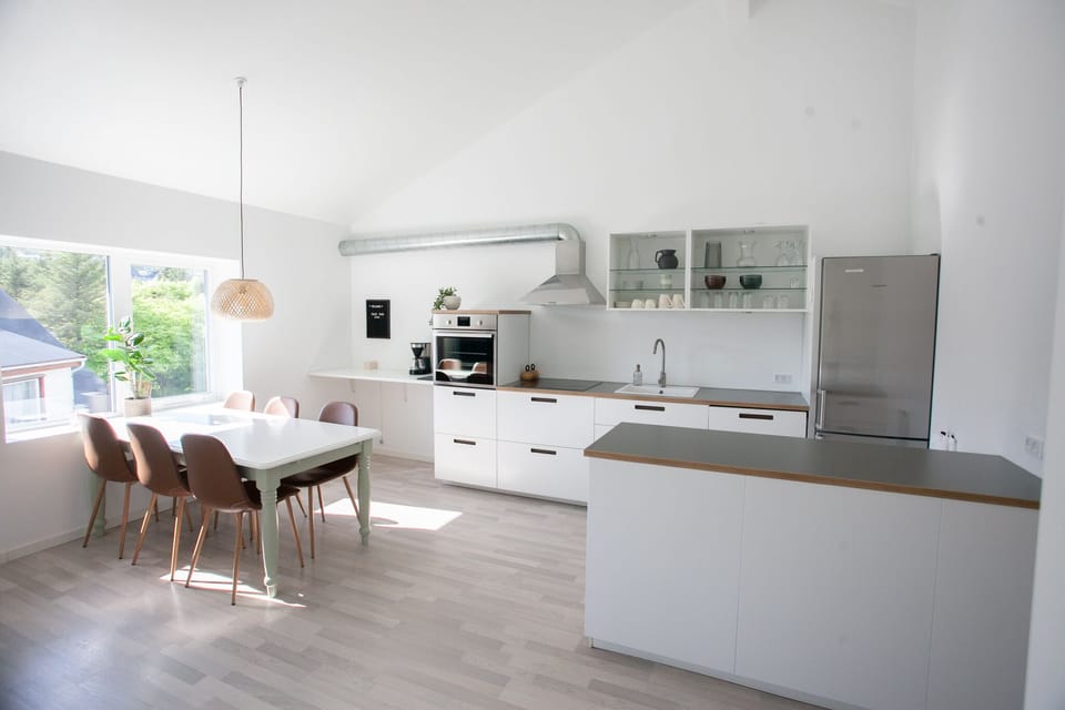 Executive Apartment | Private kitchen | Coffee/tea maker, fridge, oven, stovetop