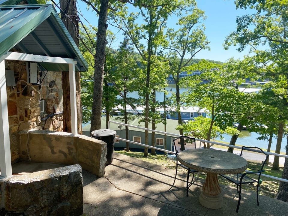 Stunning lake views can be found from this cabin.