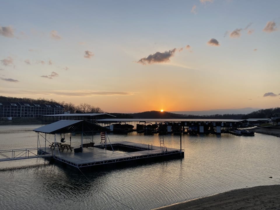 Sunsets like this are the perfect backdrop to the end of any lake day.
