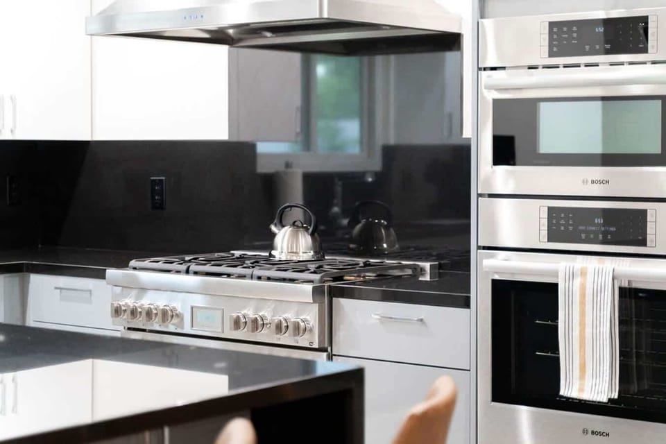 Top of the line stainless steel appliances to help make the perfect meal.